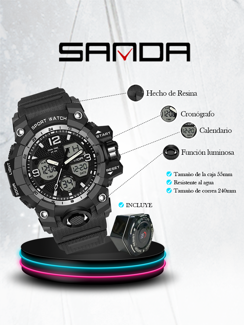 Reloj Deportivo Sanda 6030 GS Store Peru